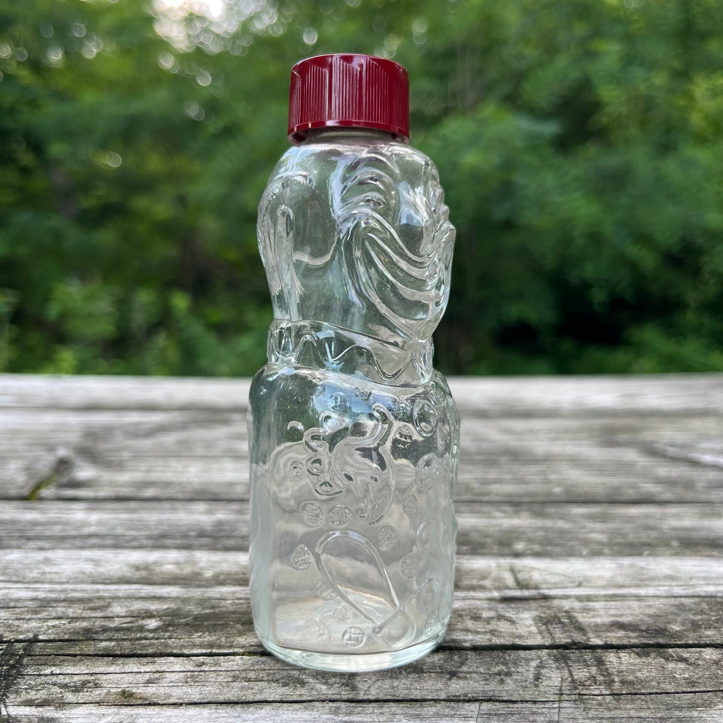 Vintage Brockway glass clown jar.