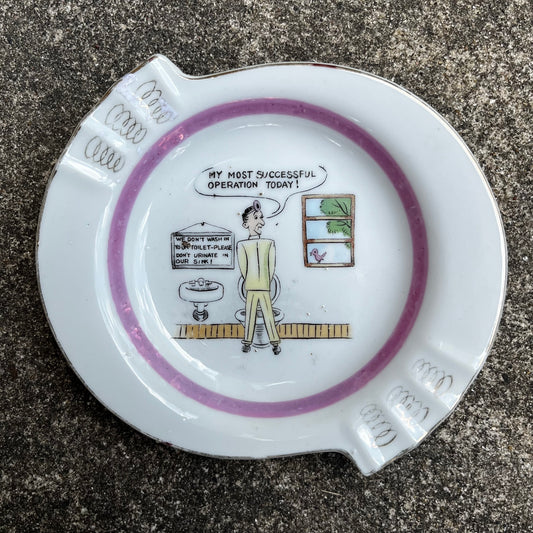 1950s Humorous ashtray.