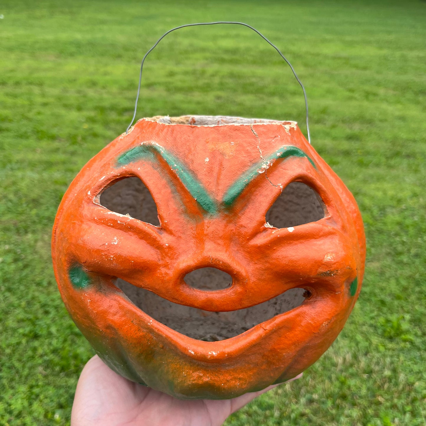 1950s Paper mache Jack o’ lantern.