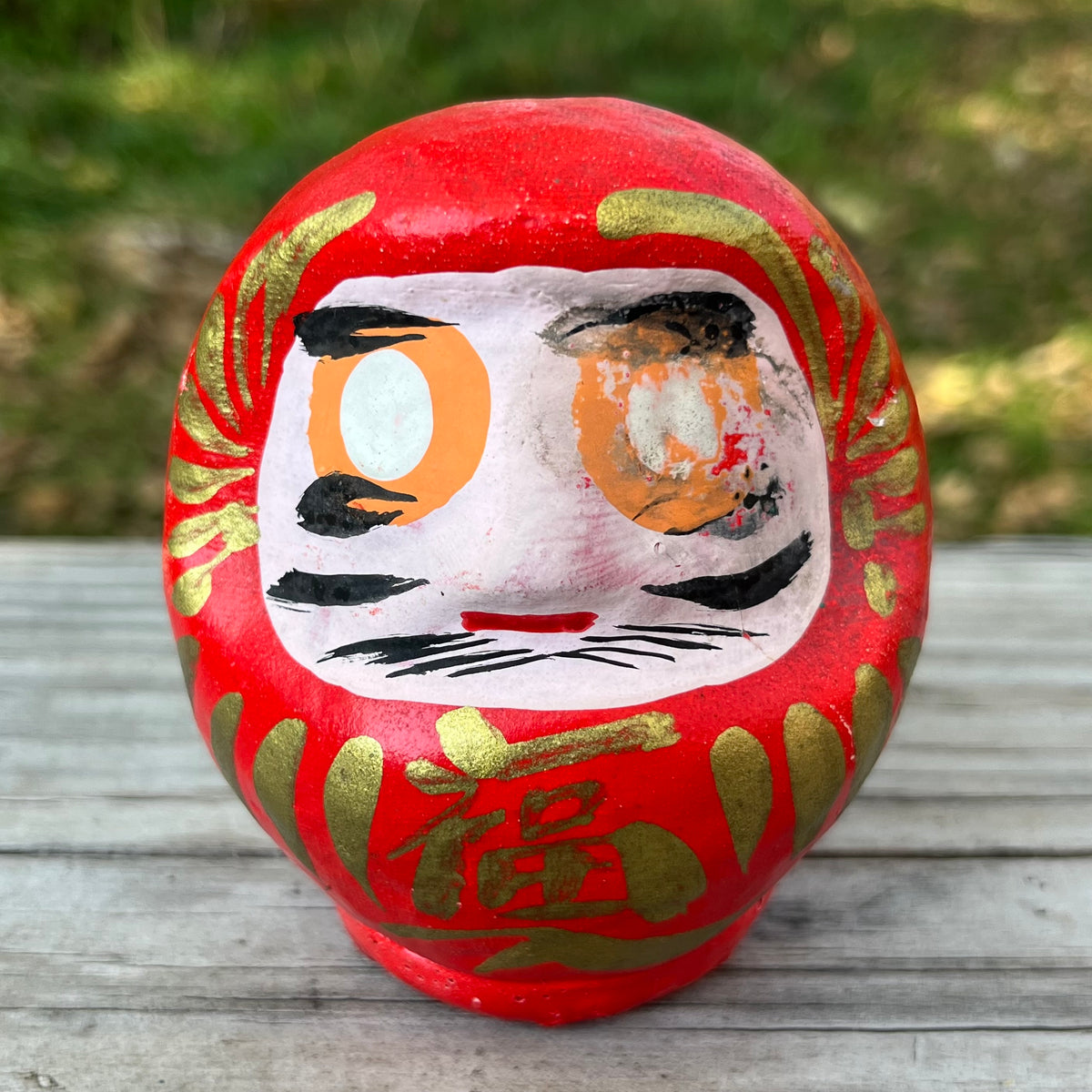 Vintage paper mache Daruma doll.