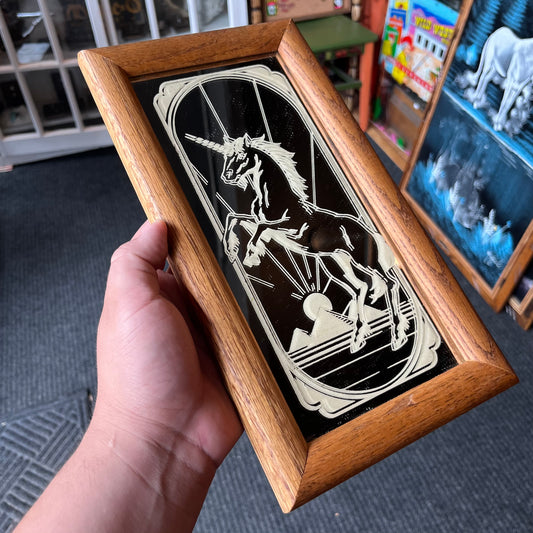 Vintage unicorn mirror.