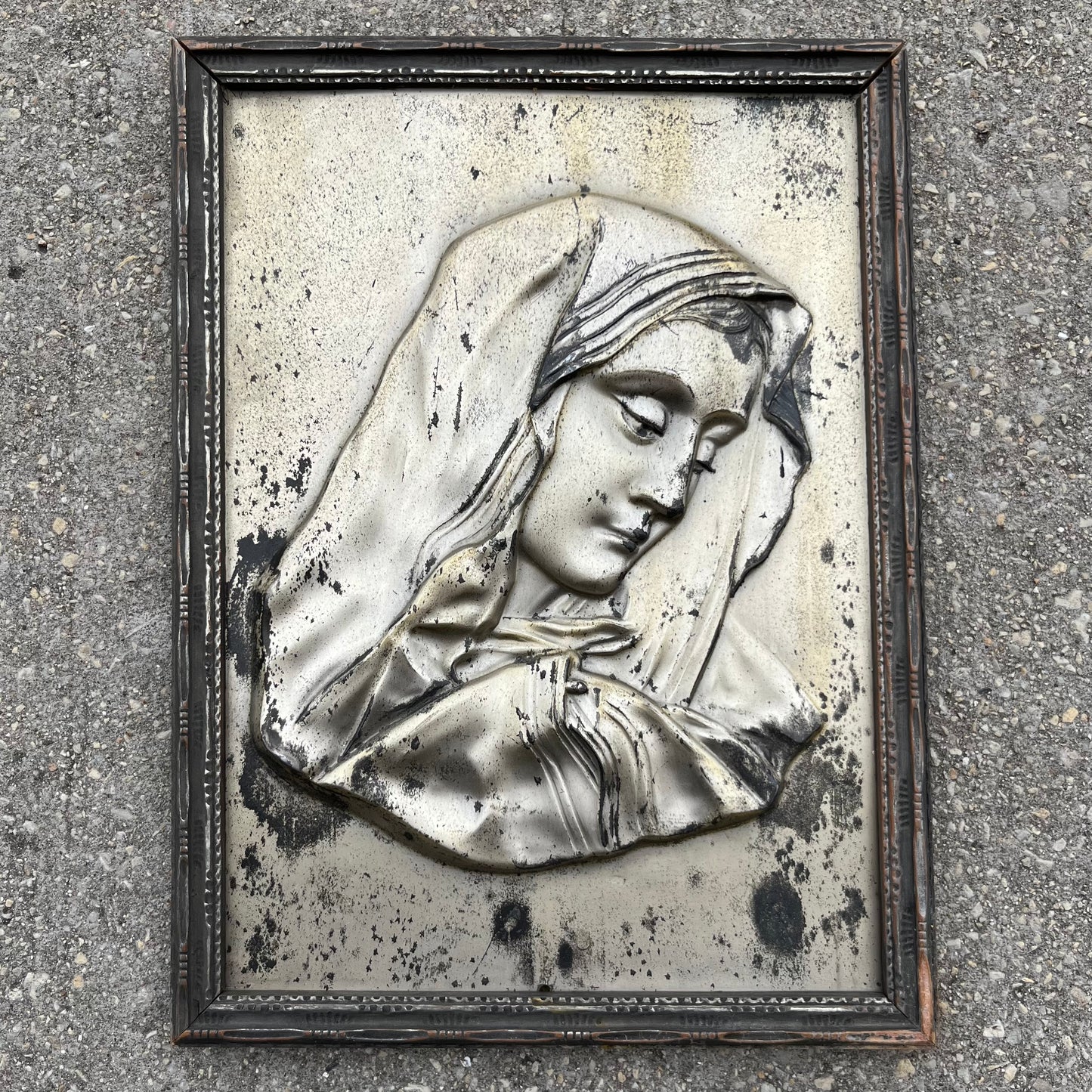 1950s Mother Mary plaque.