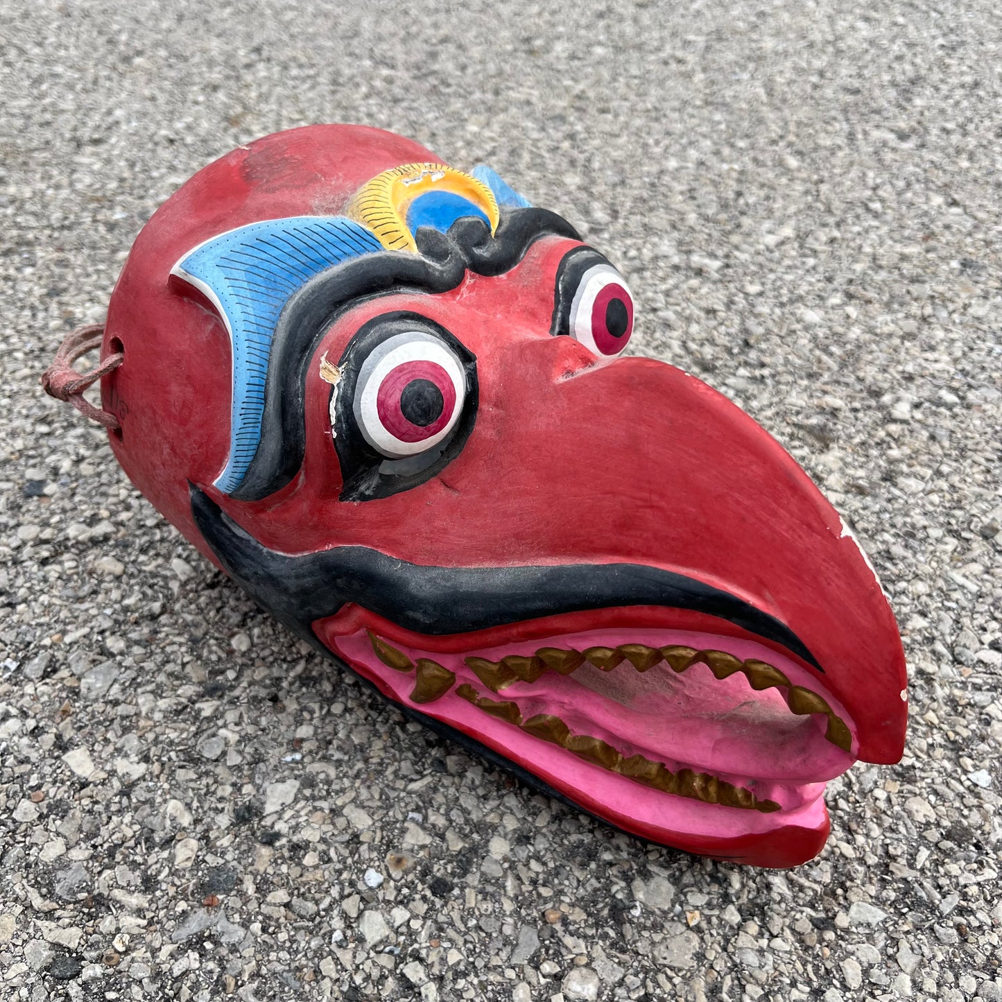 Vintage Balinese Garuda wood carving.