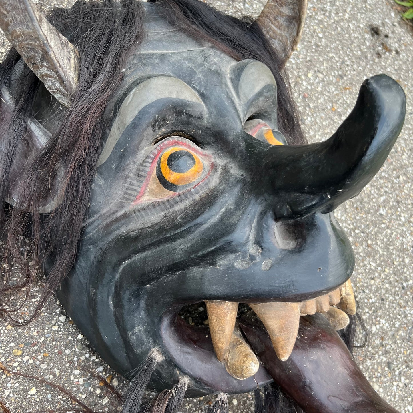 Large 1980s Ceremonial Diablo mask. (Repaired)