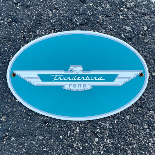 1980s Porcelain Ford Thunderbird sign.