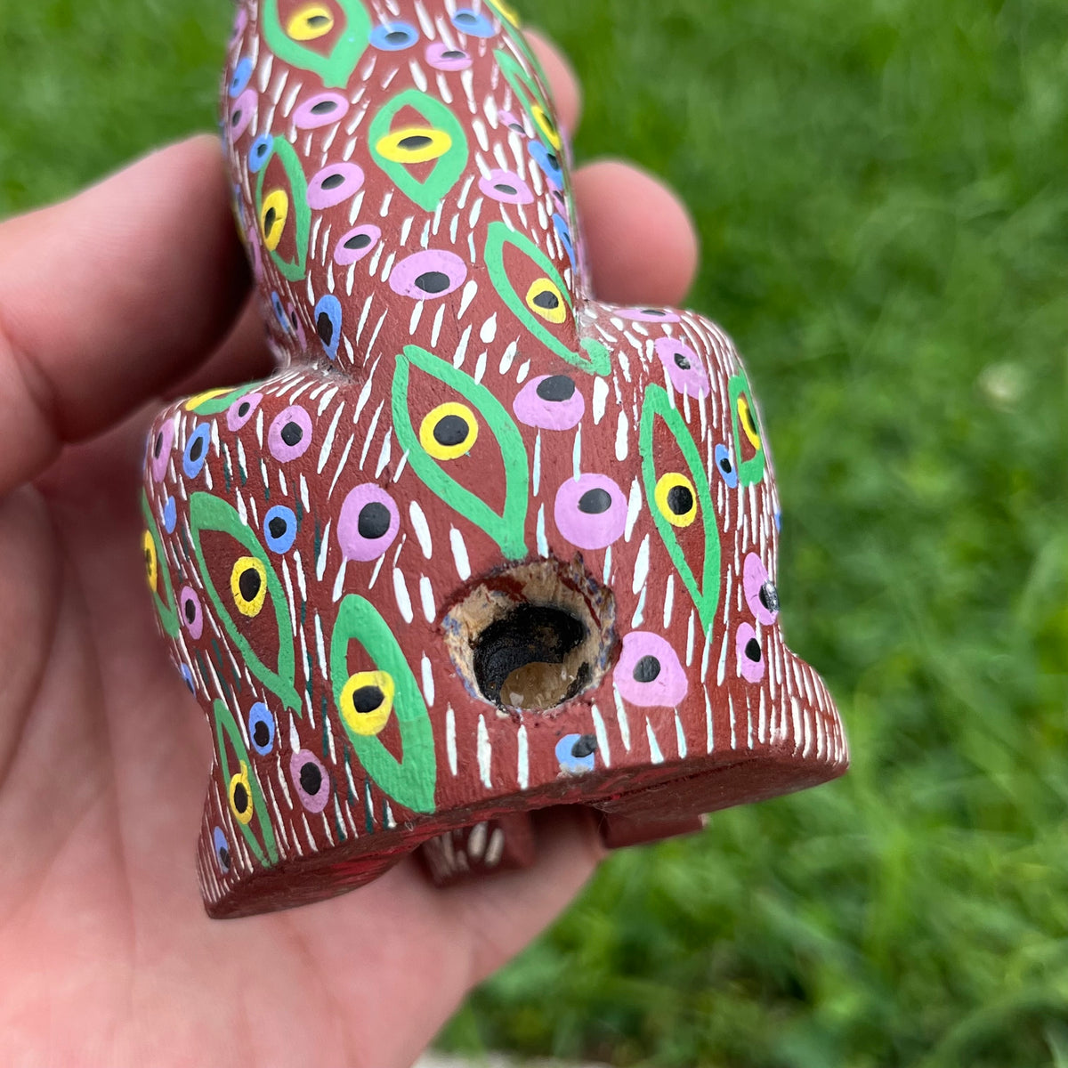 90s hand crafted Oaxacan rabbit Alebrije. (Missing tail)