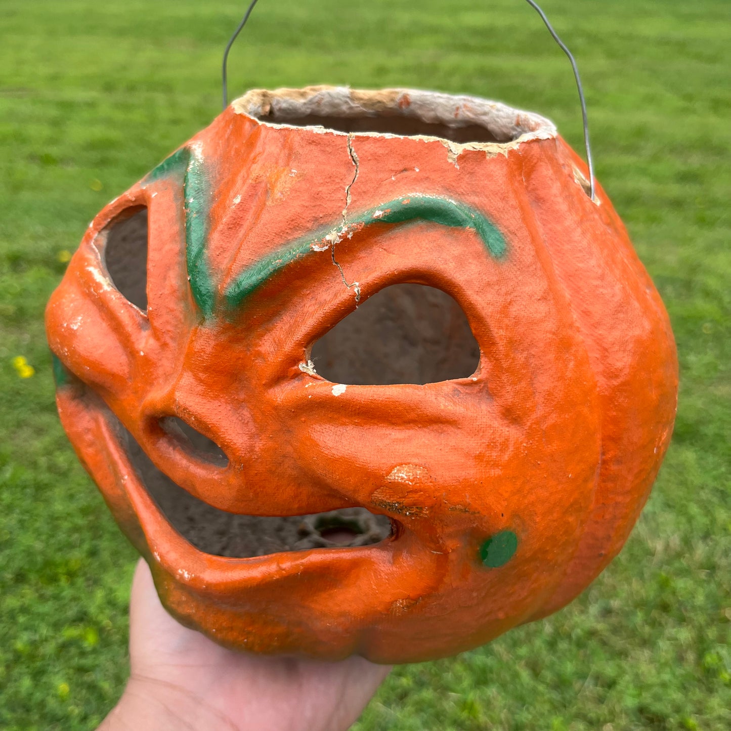 1950s Paper mache Jack o’ lantern.