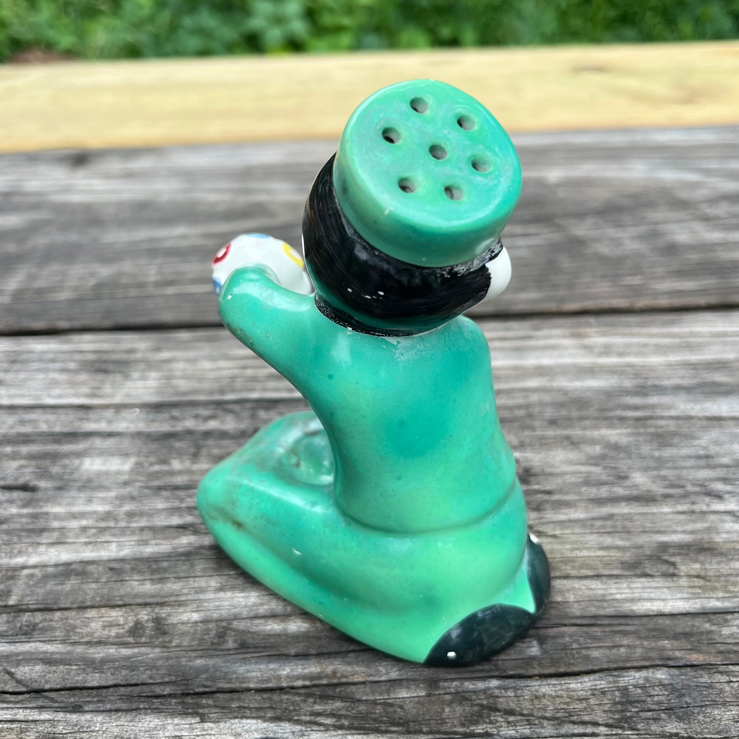 1950s Ceramic bellhop shaker.
