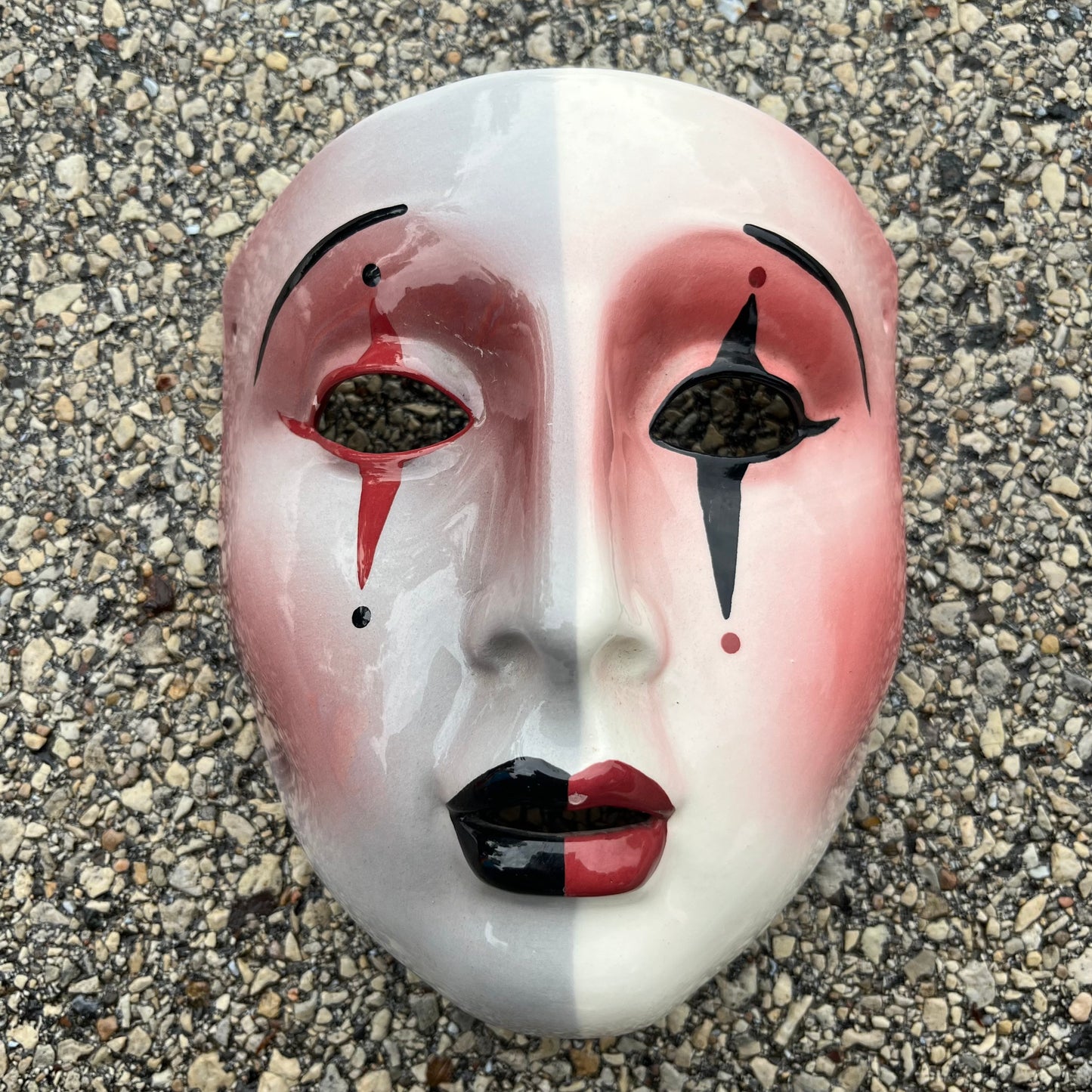 1980s Ceramic jester mask.