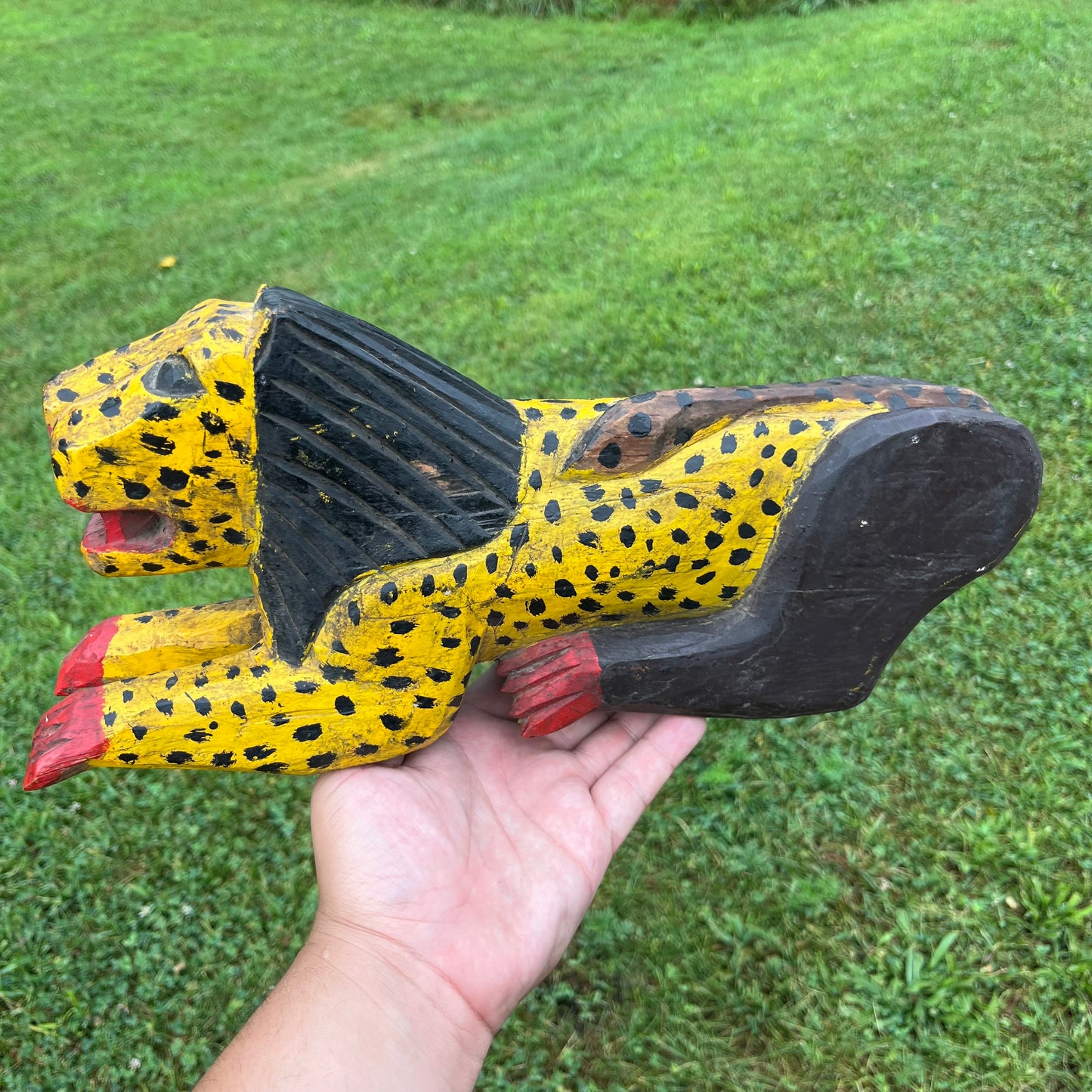 Vintage hand crafted Guatemalan leopard.