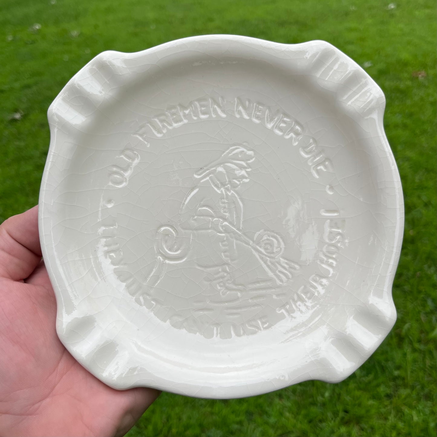 1986 Firemans ashtray.