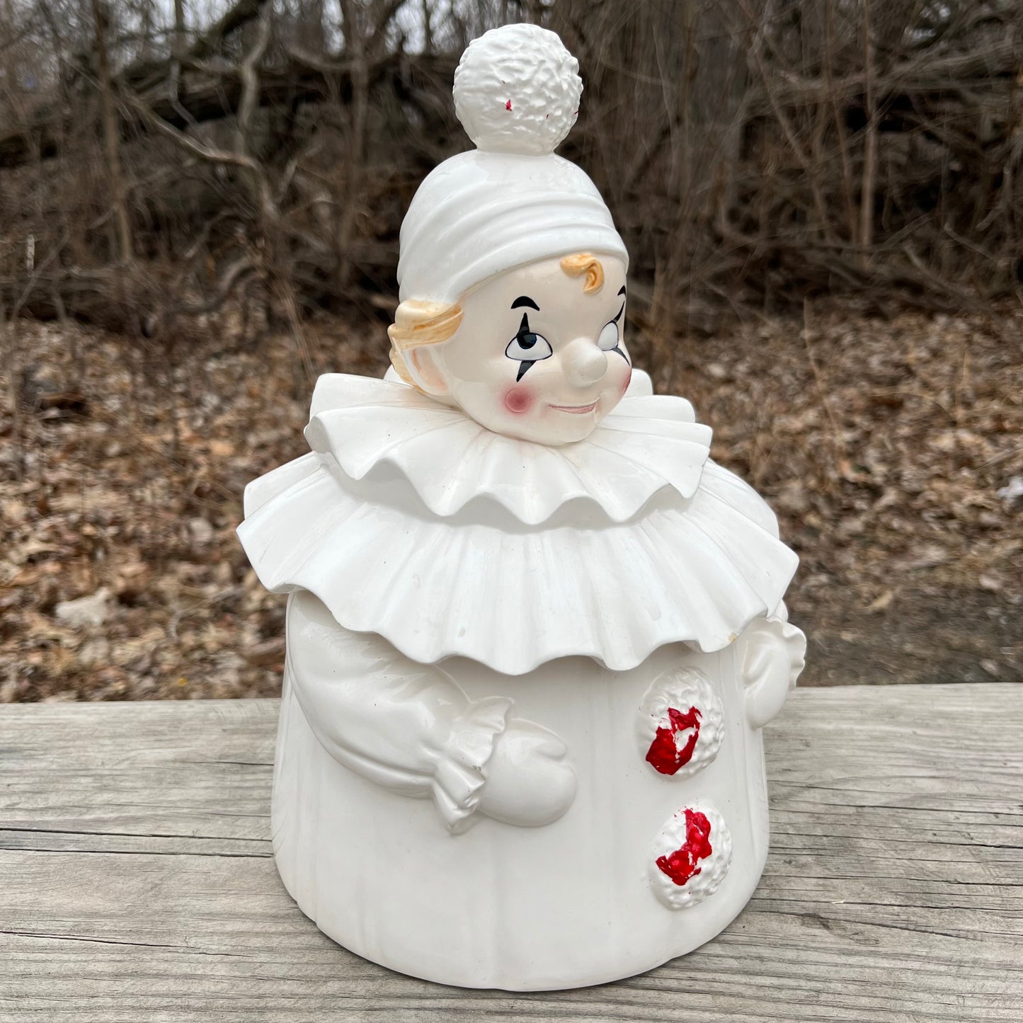 Vintage clown cookie jar.