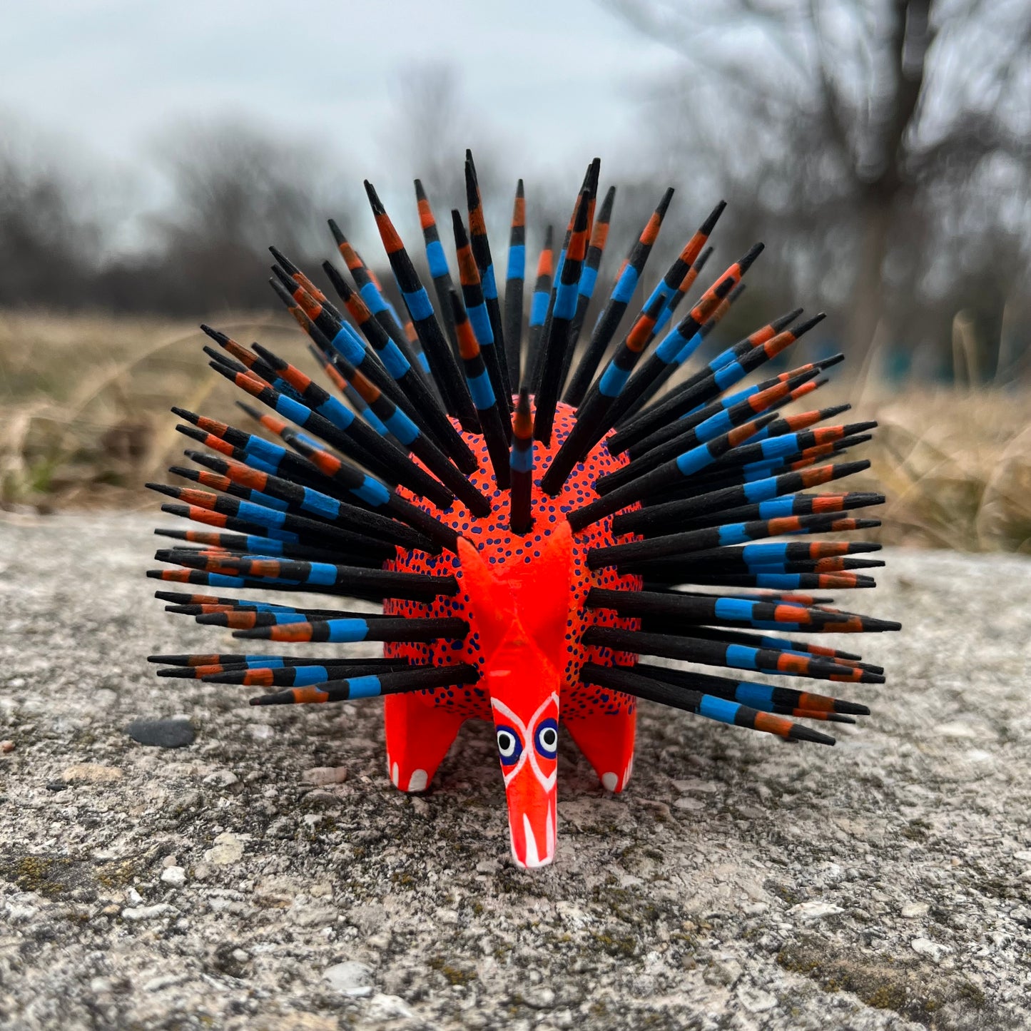 Vintage Oaxacan porcupine alebrije.