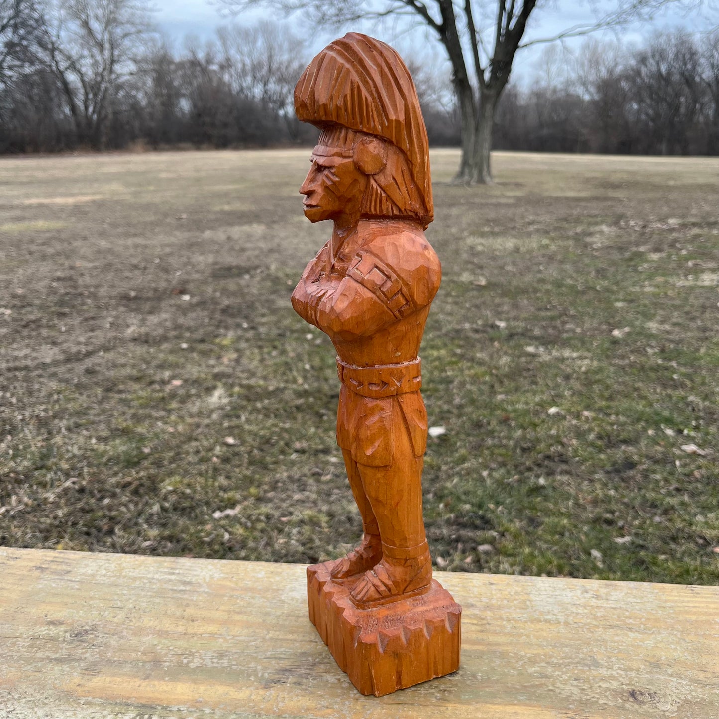 Vintage Apache wood carving.
