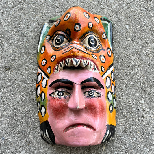 Vintage decorative jaguar mask.