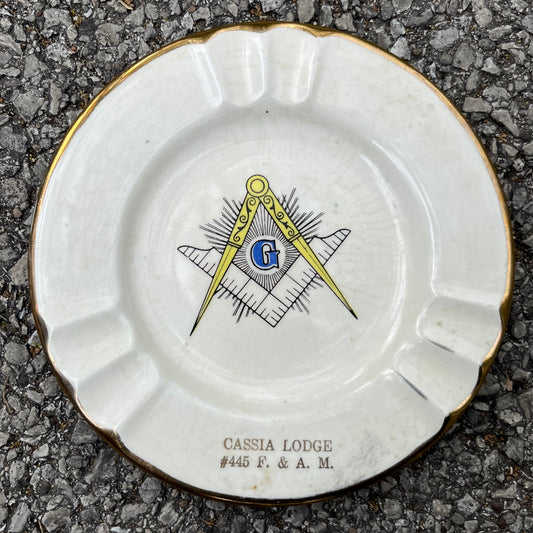 Vintage Masonic ashtray.