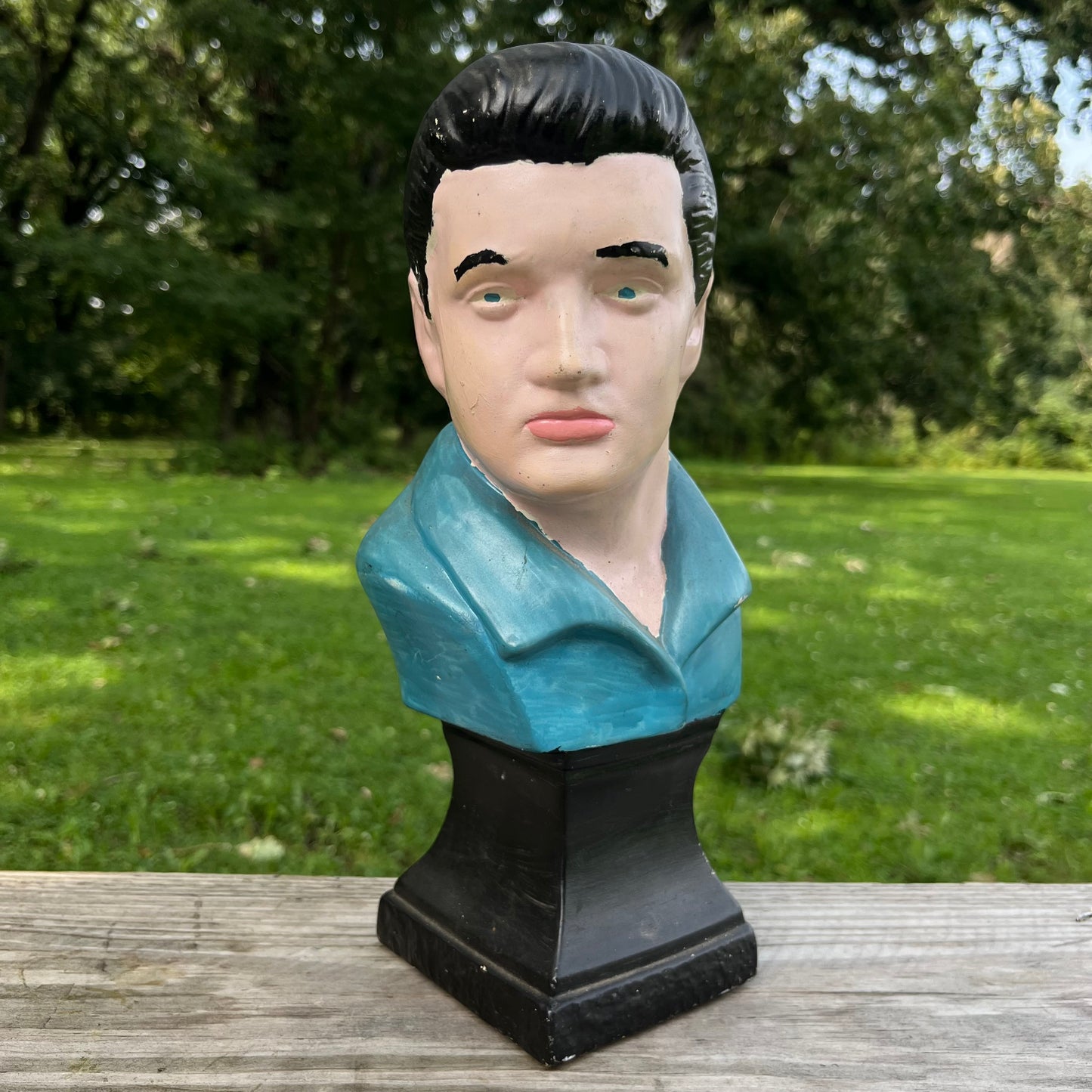 Vintage ceramic Elvis bust.