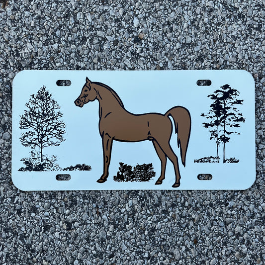 Vintage horse license plate.