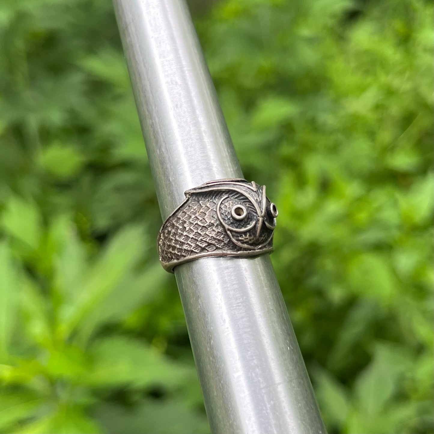 Vintage Sterling silver owl ring. Size 7.