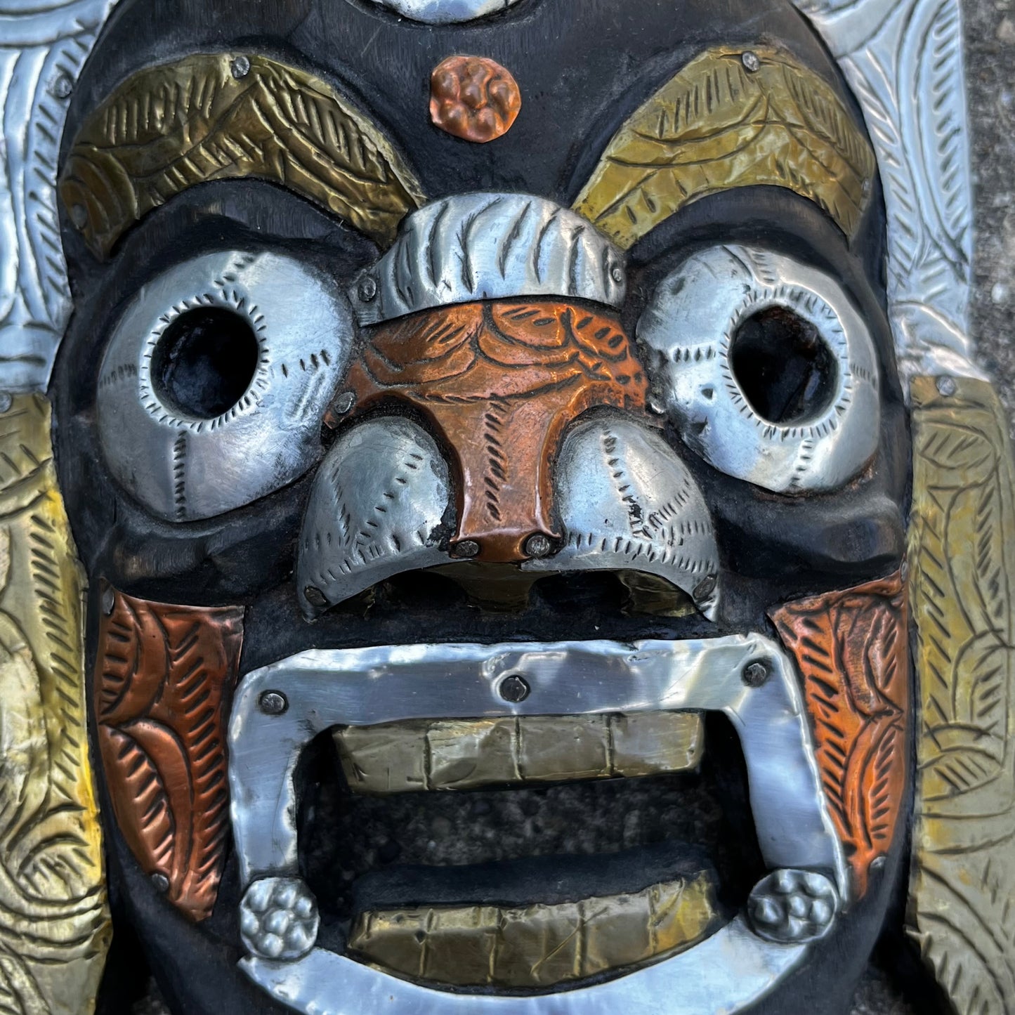 Vintage Tibetan Mahakala mask.