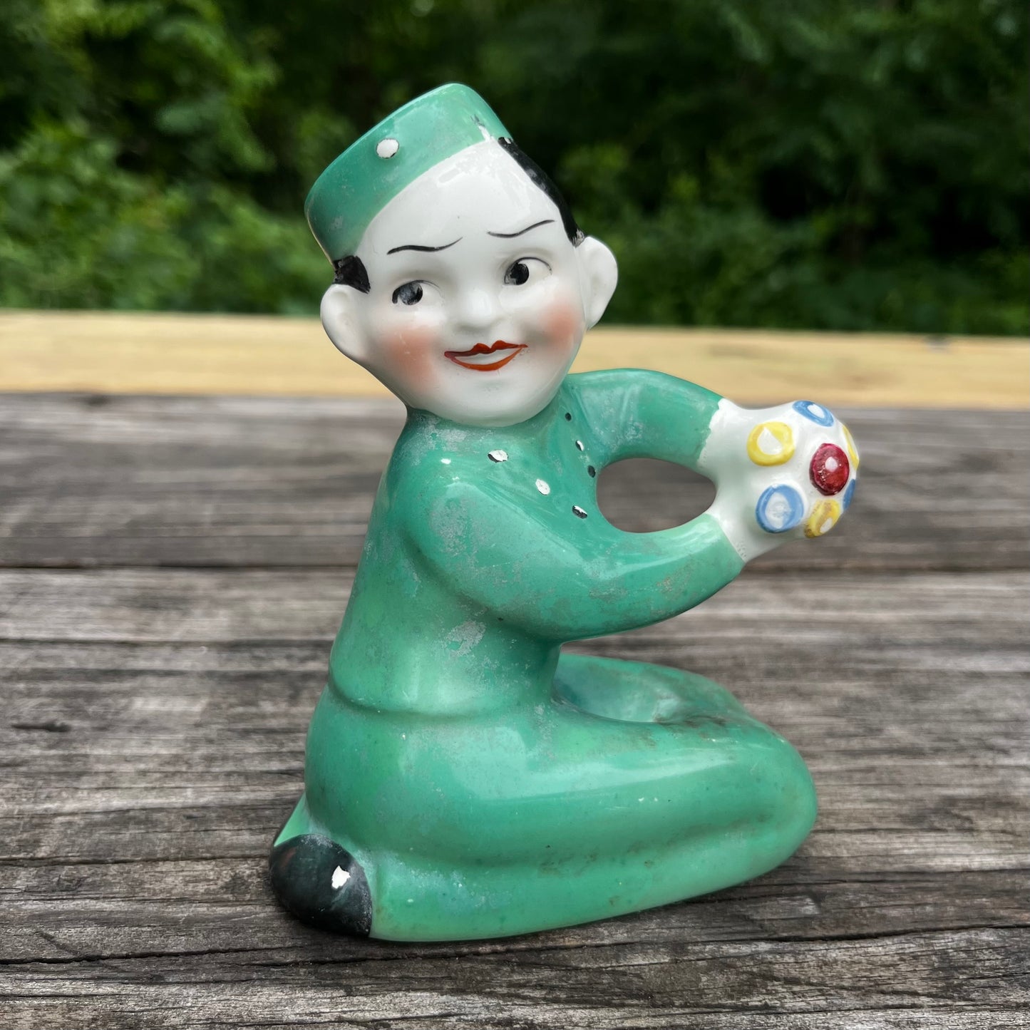 1950s Ceramic bellhop shaker.