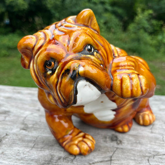 Vintage Italian ceramic bulldog.