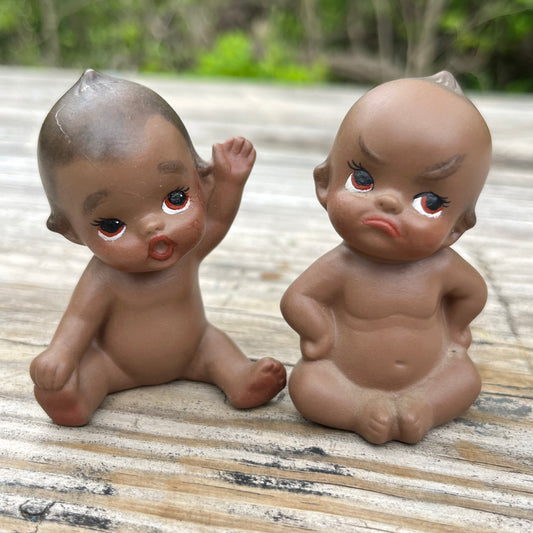 Vintage Kewpie set. (Repaired)