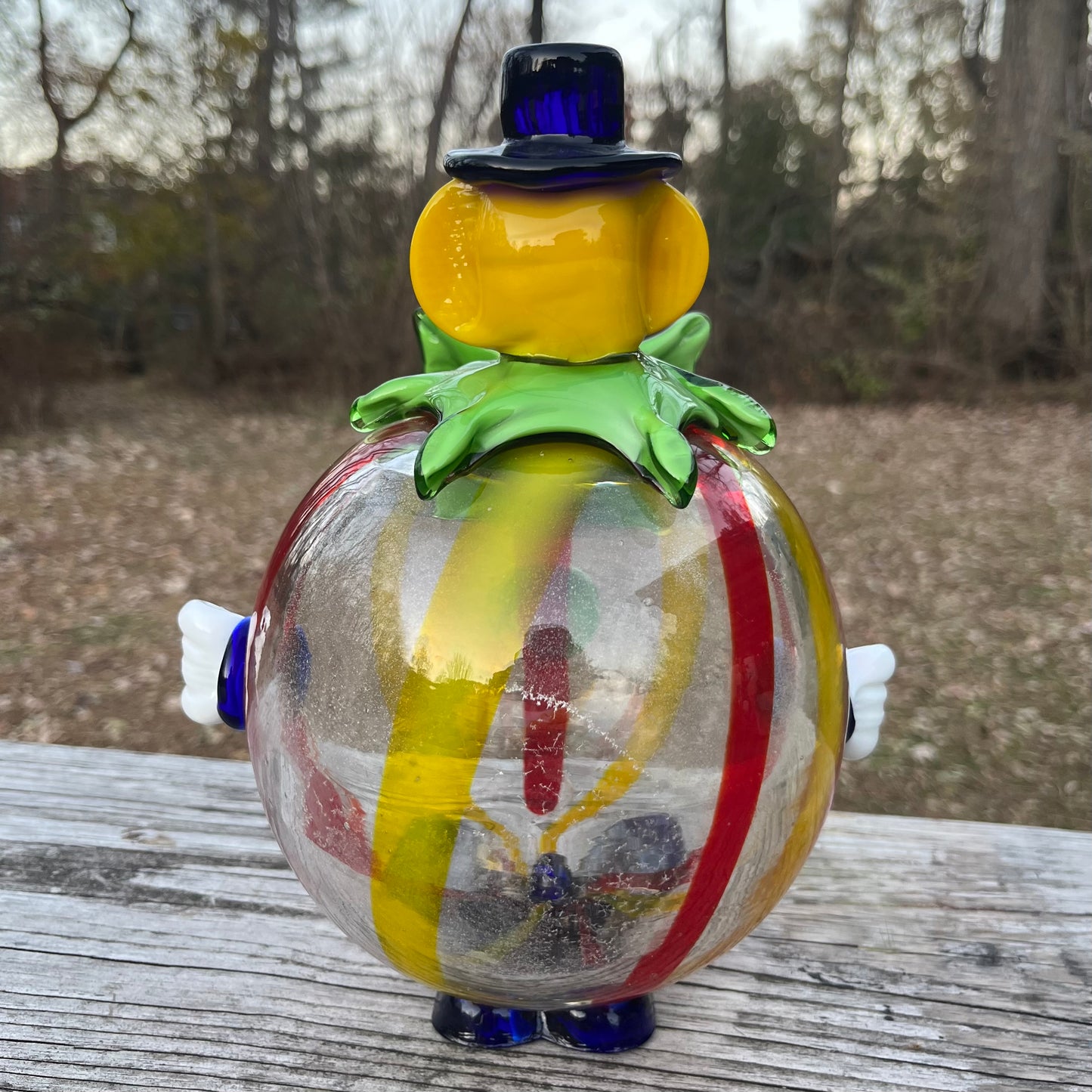 Vintage Murano glass clown dish.