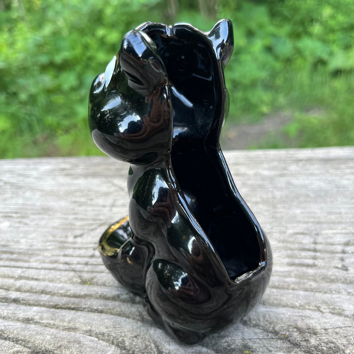 1950s Redware squirrel planter.
