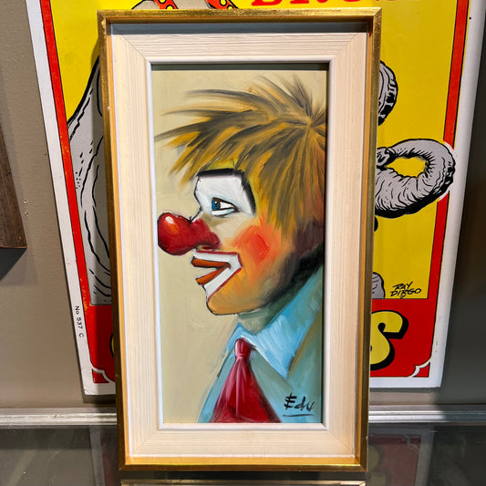 1980s Original clown painting.
