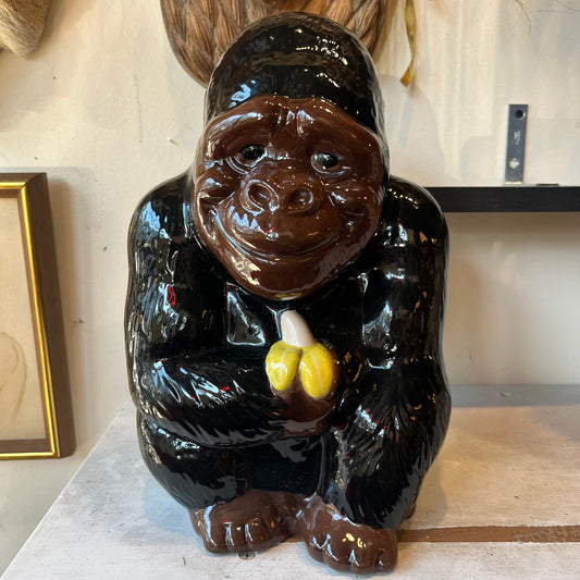 1970s Ceramic Gorilla coin bank.
