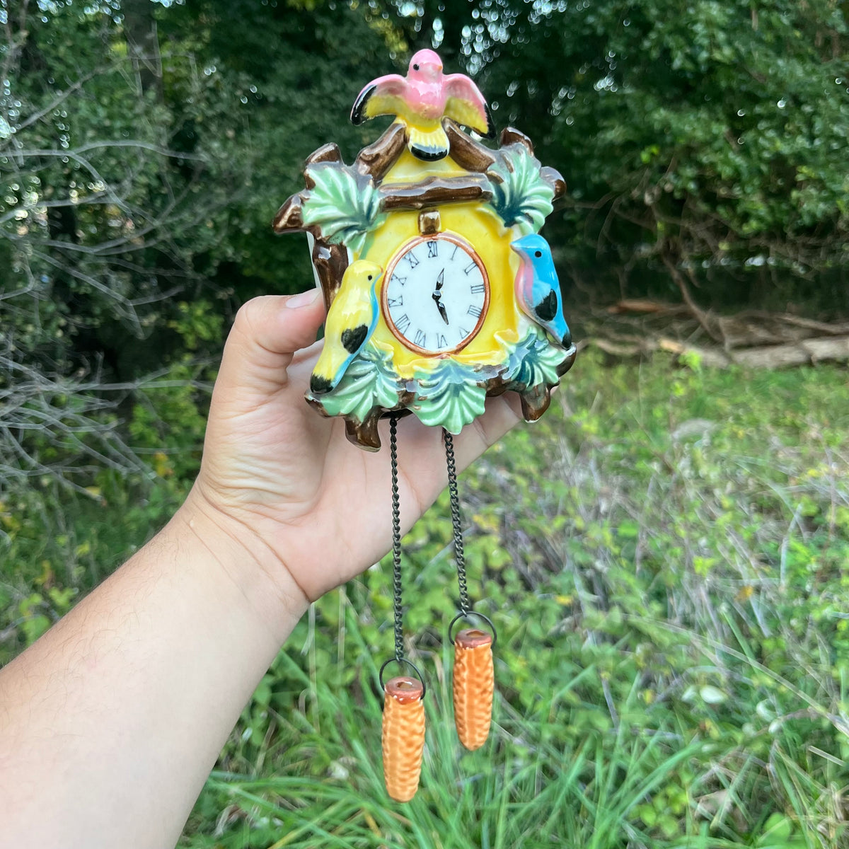 Vintage Bird house wall pocket.