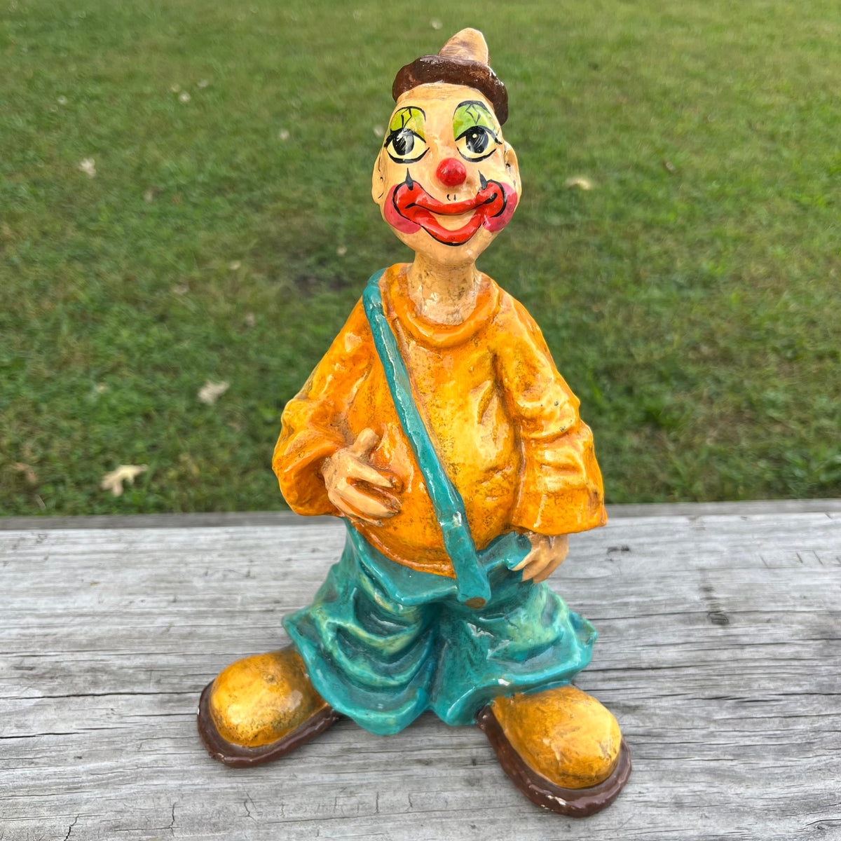 Vintage paper mache clown.