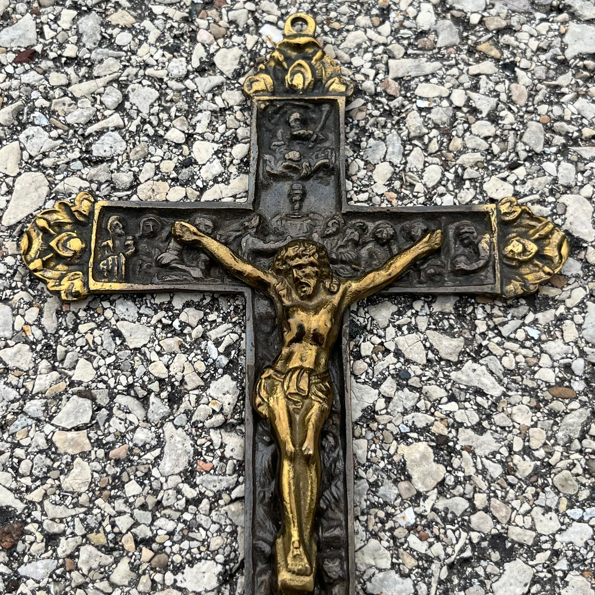 1930s/1940s Bronze crucifix.