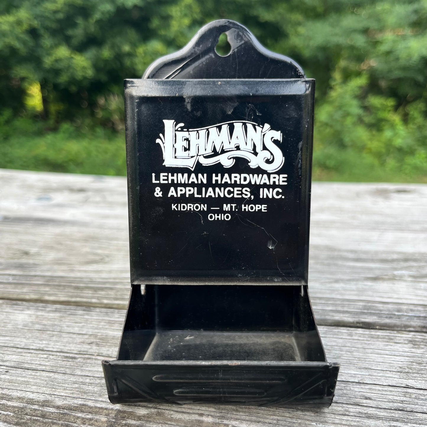 Vintage matchbox holder.