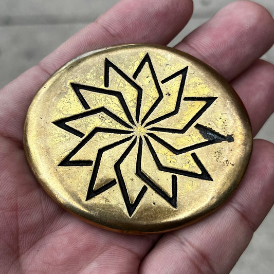 1970s Brass belt buckle.