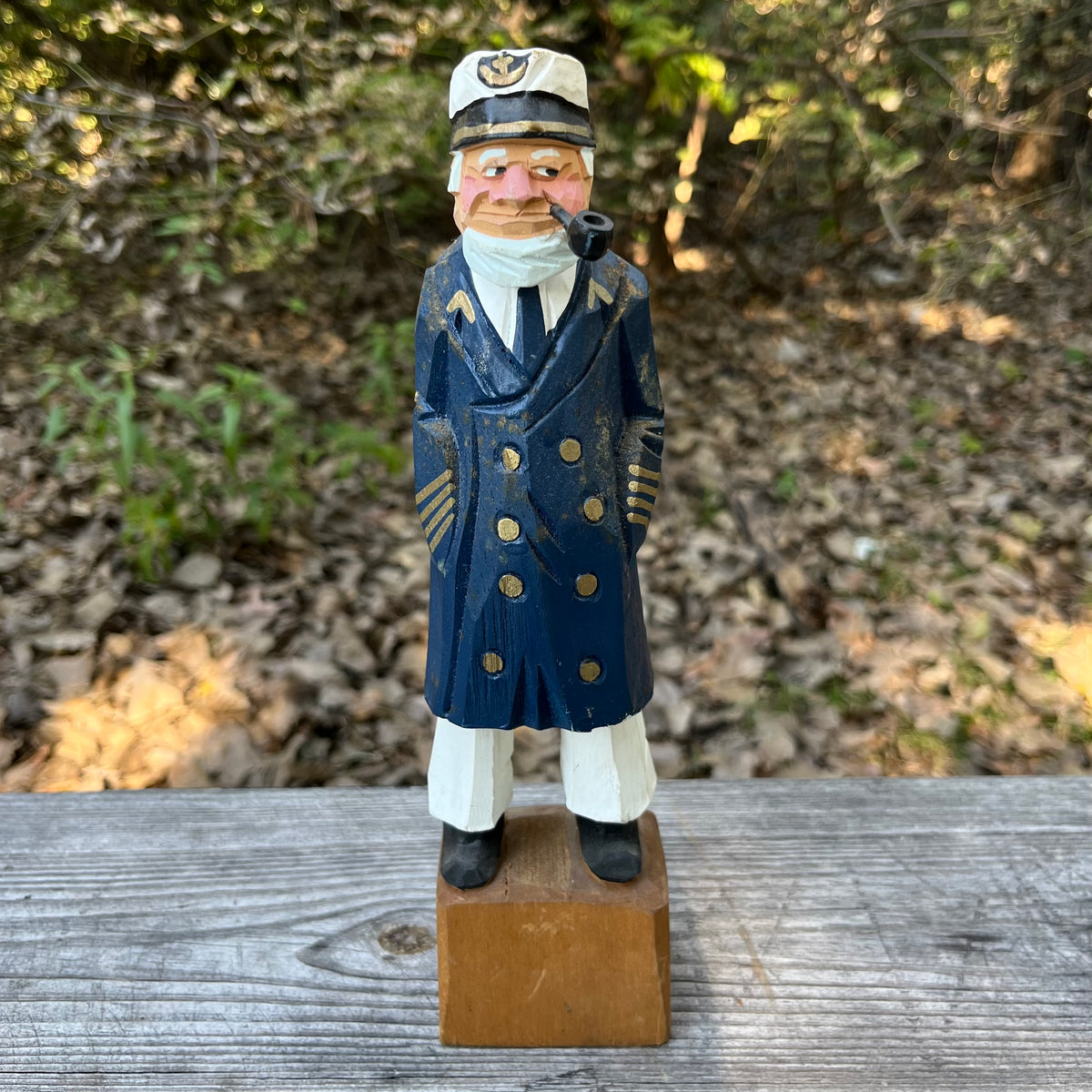 Vintage hand carved sea captain.