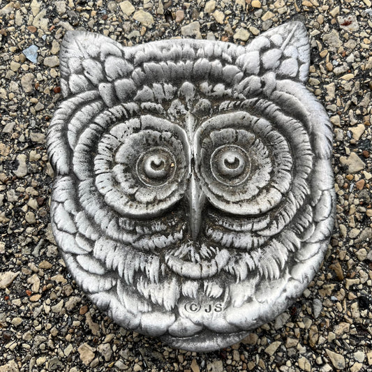 Vintage alluminum owl dish.