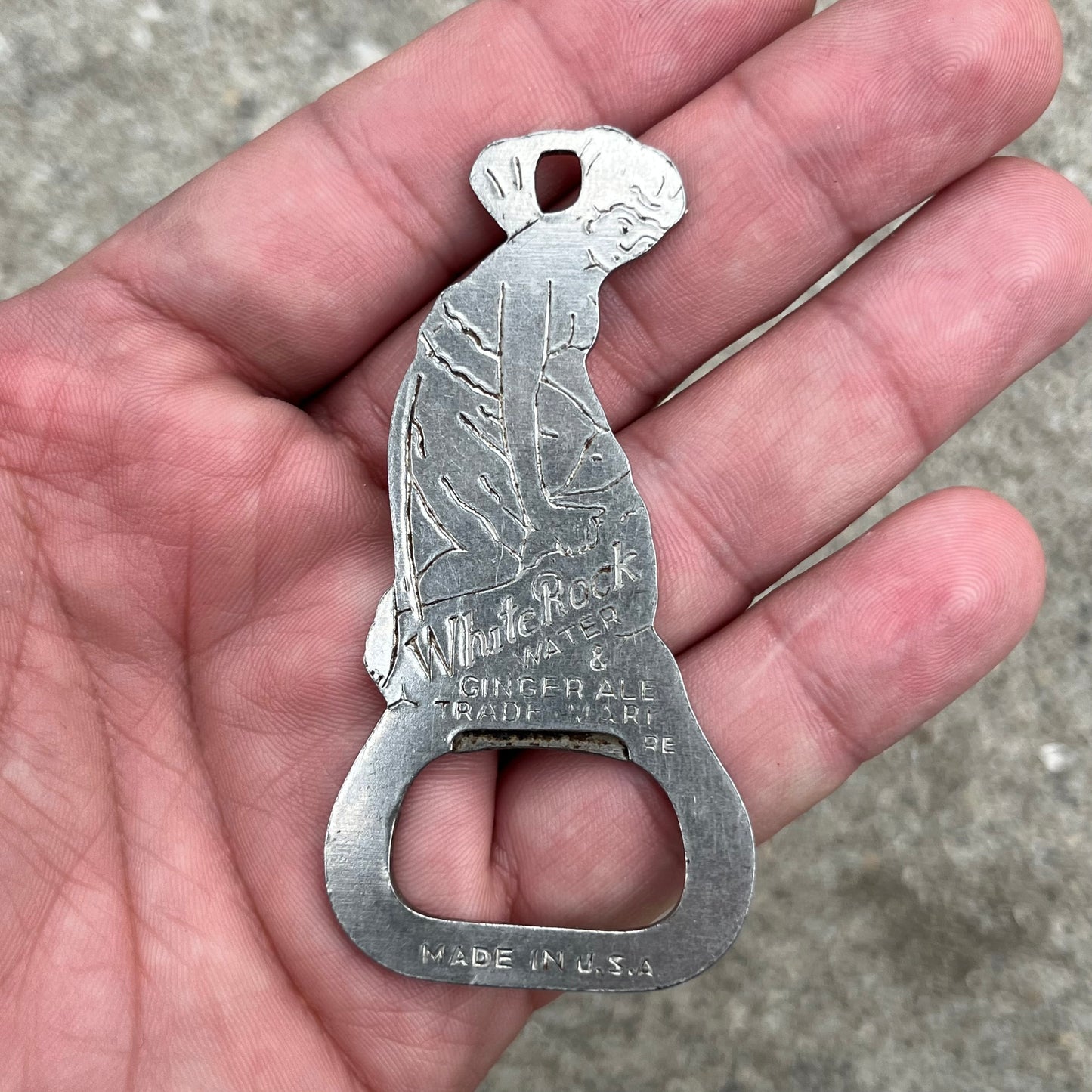 1950s White rock water & ginger ale bottle opener.