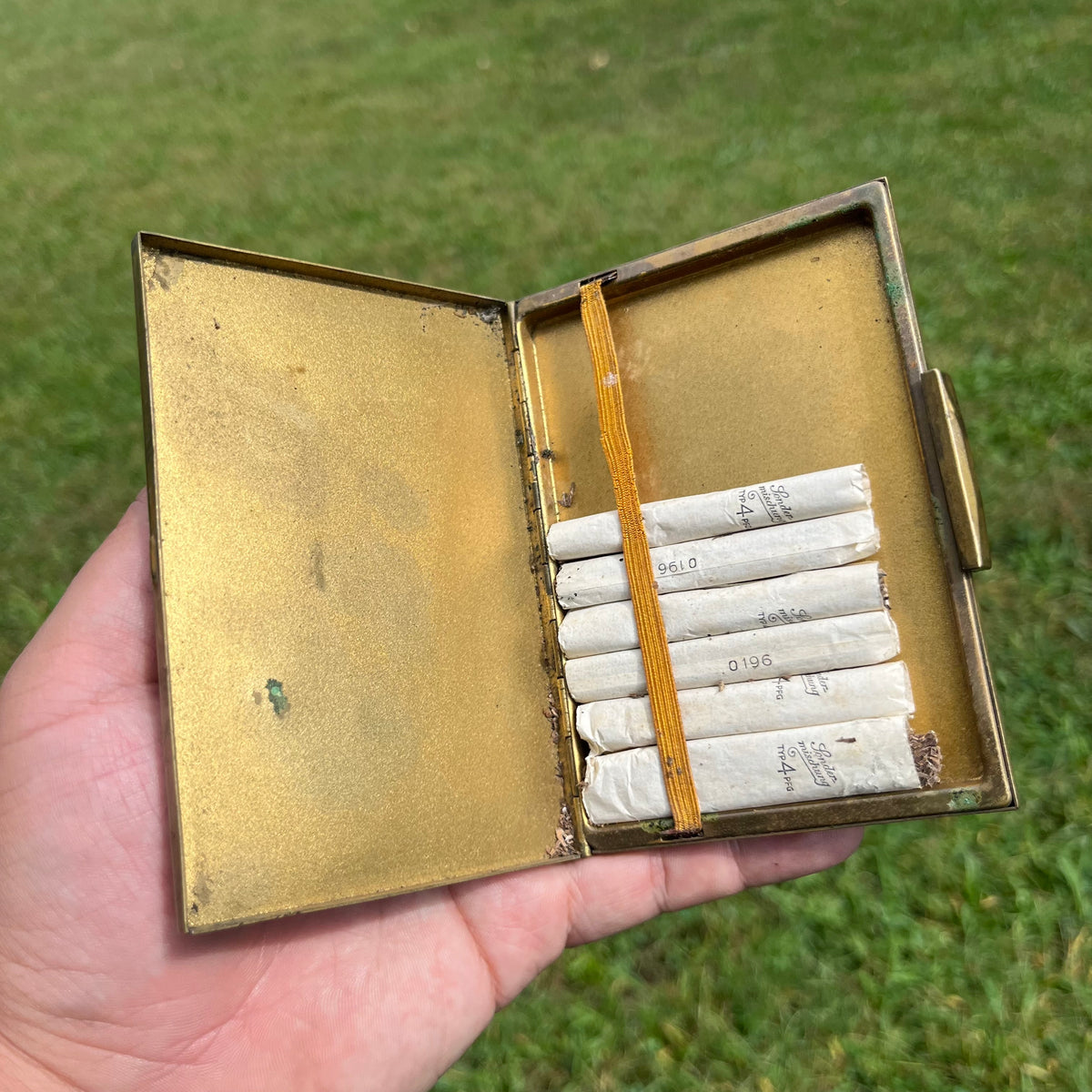 1940s Brass cigarette case.
