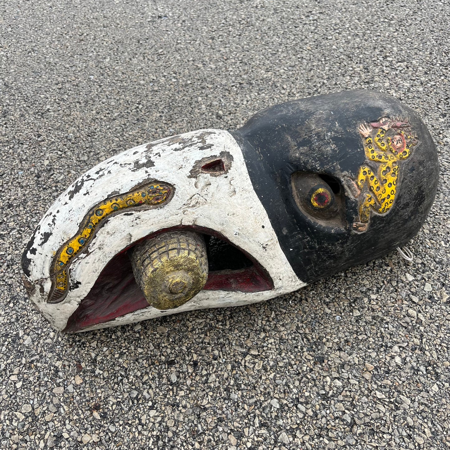 Early 1900s Wooden crow mask.