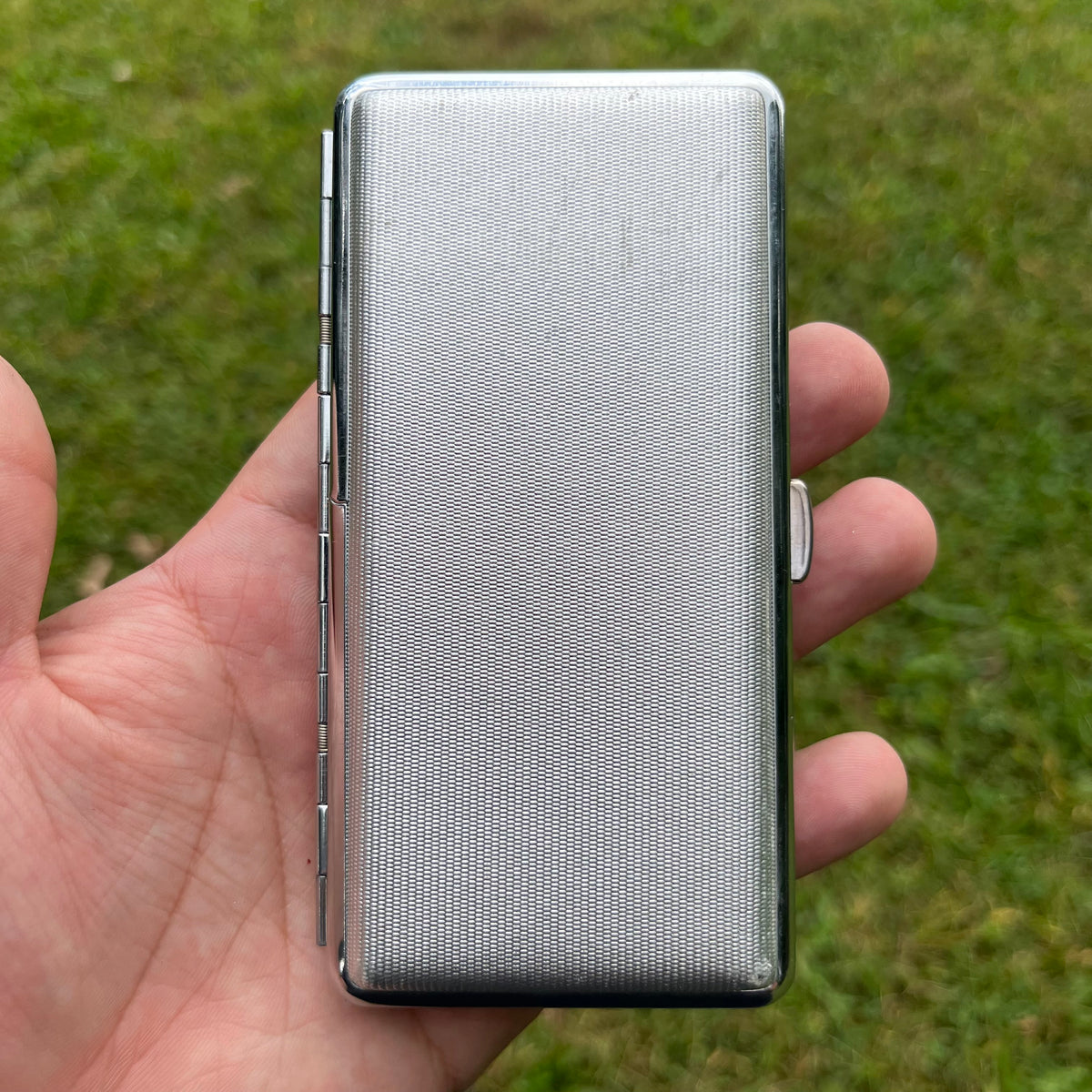 Vintage stainless steel cigarette case.