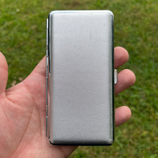 Vintage stainless steel cigarette case.