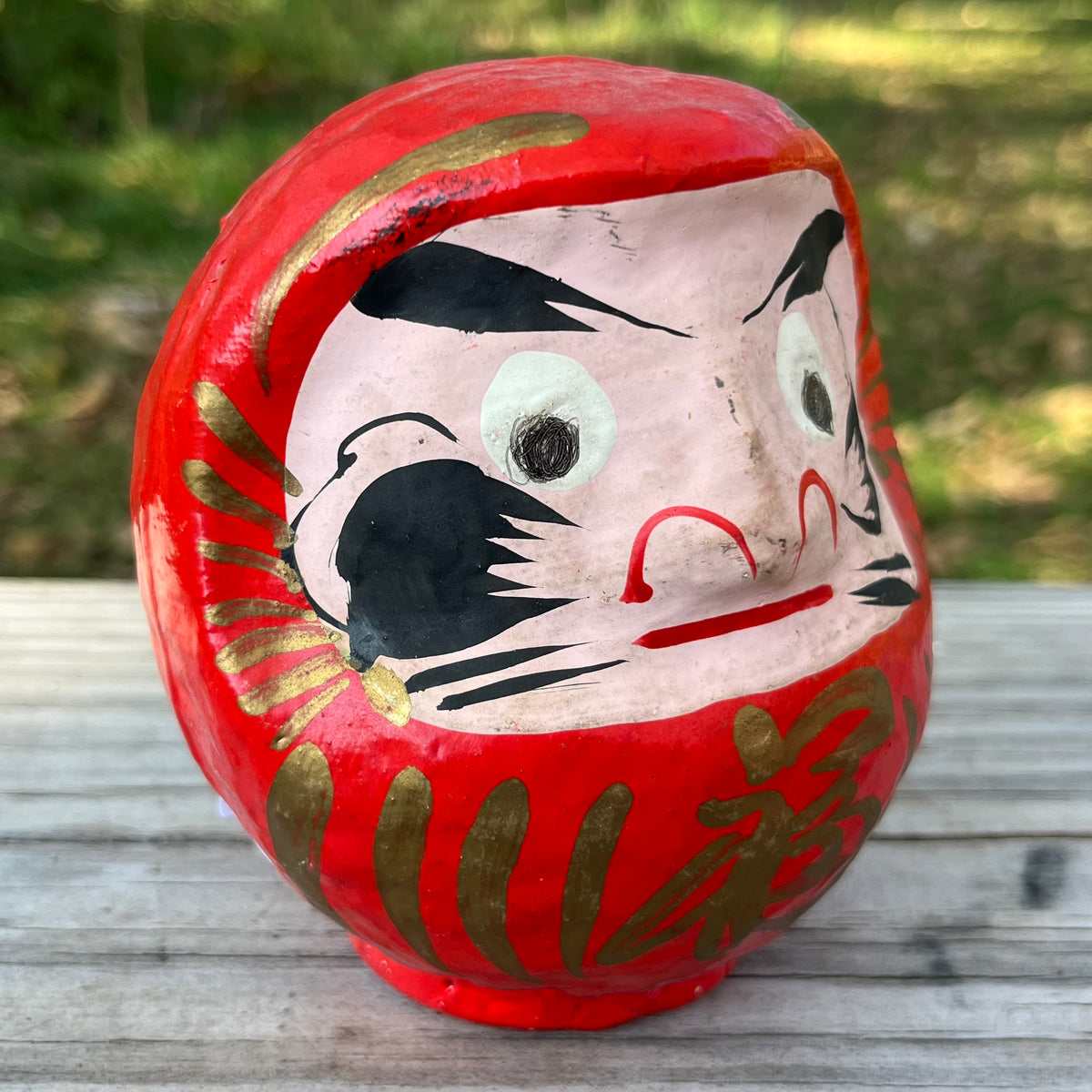 Vintage paper mache Daruma doll.