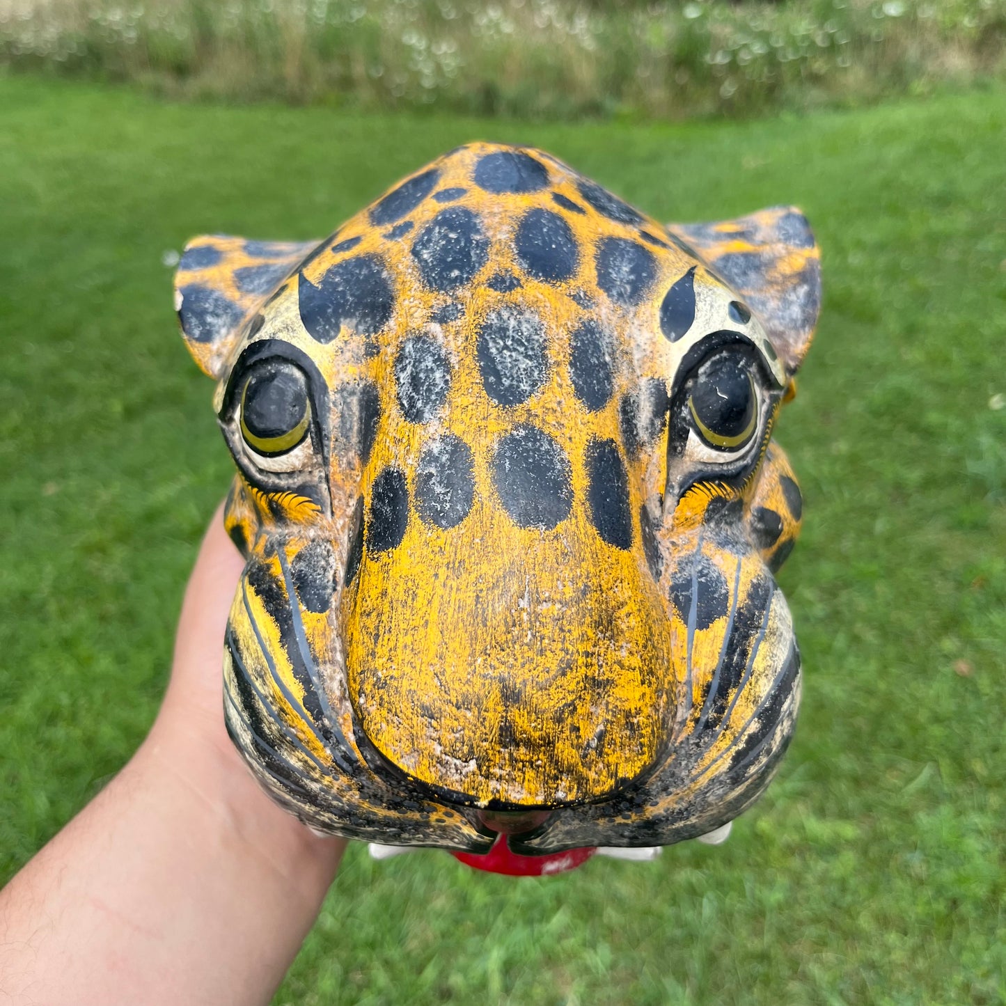 Vintage hand crafted jaguar mask.