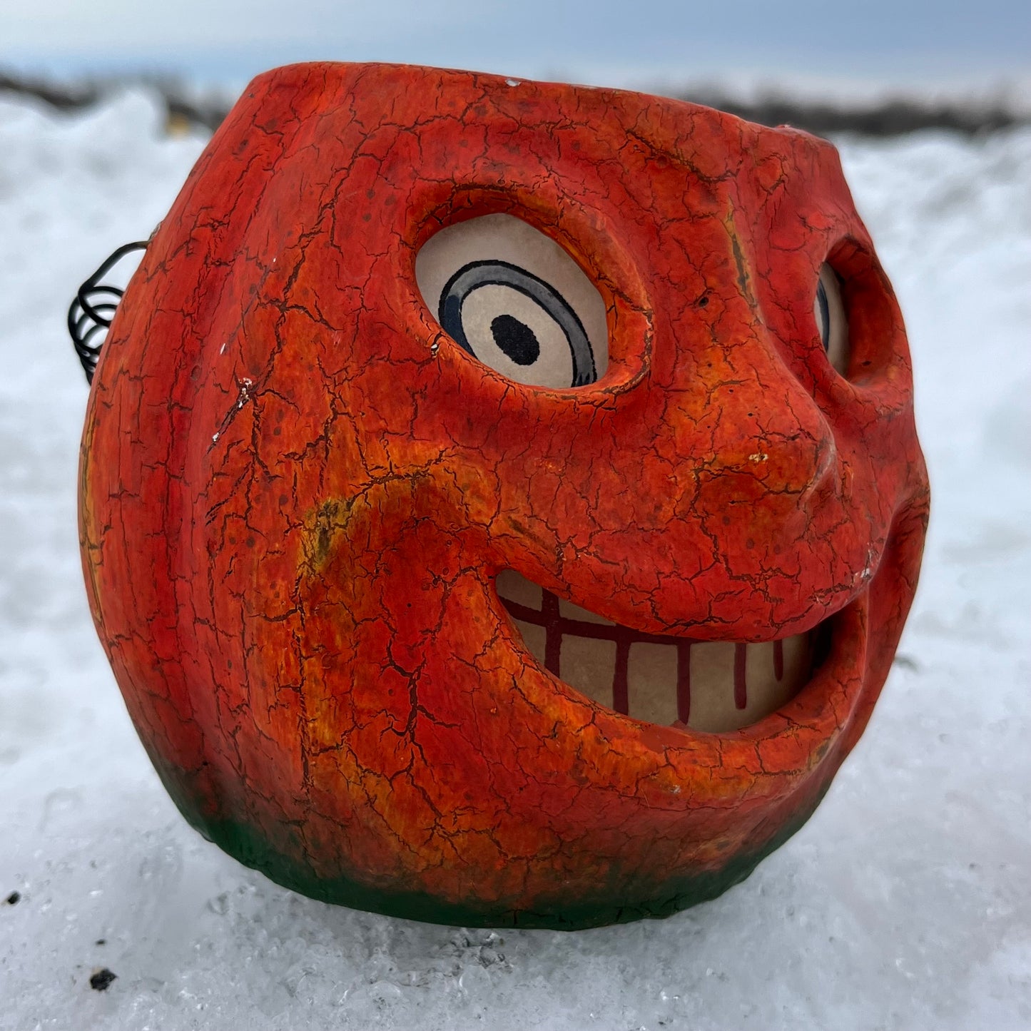 Vintage Paper mache pumpkin head.