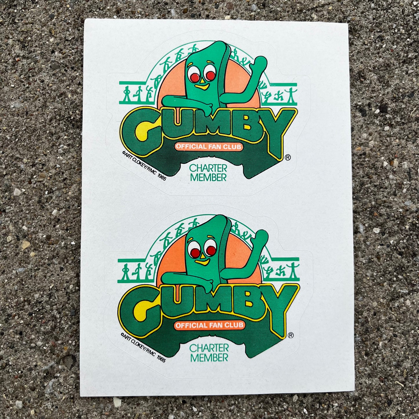 1986 Gumby and Pokey sticker pack.