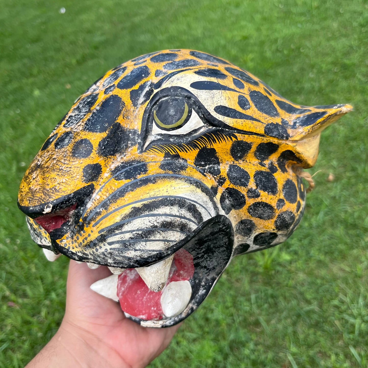 Vintage hand crafted jaguar mask.