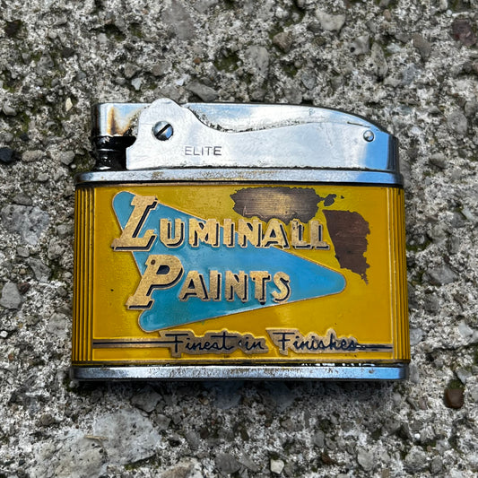 1960s Luminall Paints “Finest in Finishes” flat lighter.