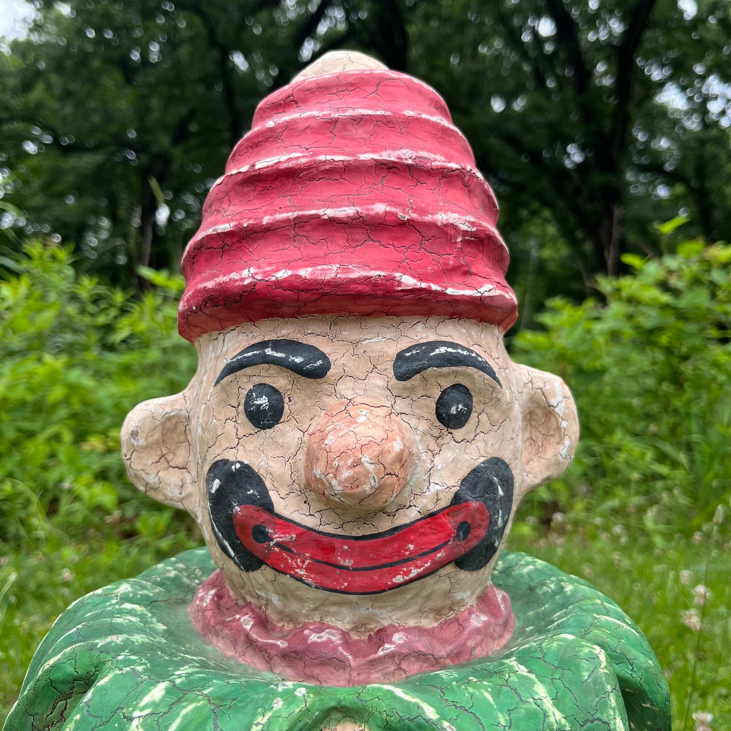 Vintage paper mache clown.
